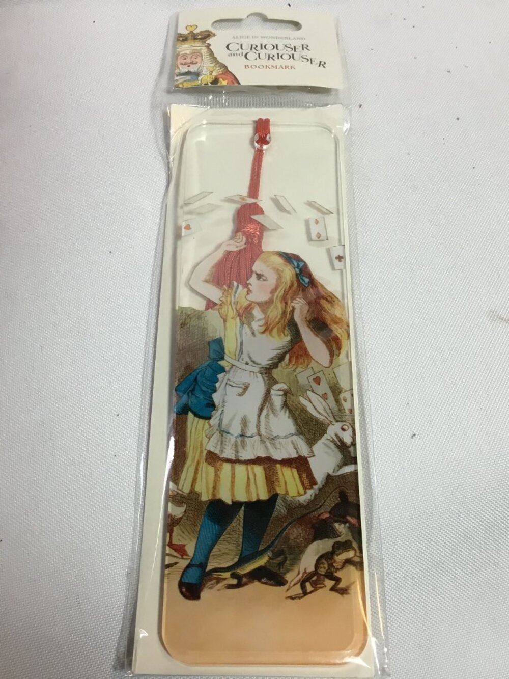 Alice In Wonderland Bookmark Curiouser and Curiouser Tassel Portico Designs NIP